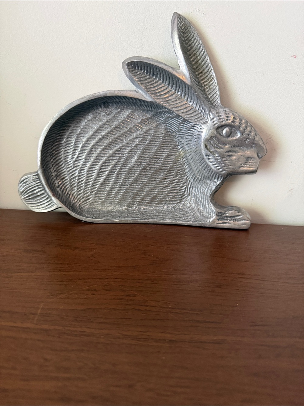 Pewter Rabbit Serving Tray or Display Platter